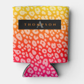 Trendy Kleurrijke Gradient Jaguar Print Patroon Na Blikjeskoeler (Voorkant)