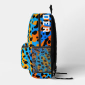 Trendy kleurrijke gradiënt luipaard patroon en naa bedrukte rugzak (Rechts)