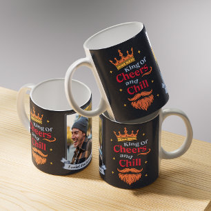 Trendy Kleurrijke Grappige Koning Citaat Typografi Koffiemok