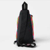 Trendy Kleurrijke Grootste Papa van de Wereld Sling Bag (Achterkant)