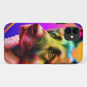 TRENDY KLEURRIJKE HONDENGEZICHT Case-Mate iPhone CASE (Achterkant (horizontaal))