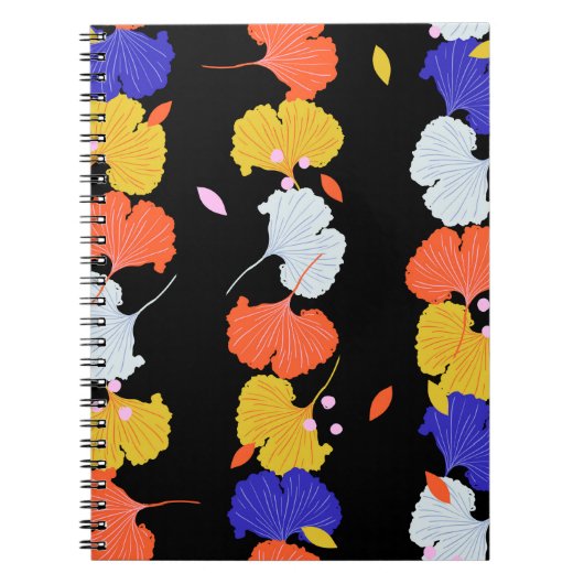 Trendy kleurrijke  illustratie verticale stri notitieboek (Voorkant)