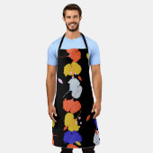 Trendy kleurrijke  illustratie verticale stri schort (Gedragen)