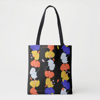 Trendy kleurrijke  illustratie verticale stri tote bag