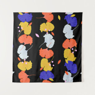 Trendy kleurrijke  illustratie verticale stri wandkleed