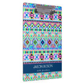 Trendy kleurrijke inheemse Azteekse stam Klembord (Rechts)