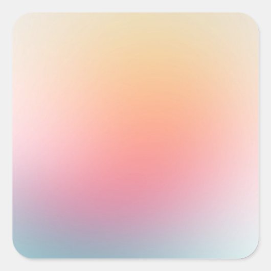 Trendy Kleurrijke Lege Sjabloon Rood Roze Blauw Vierkante Sticker (Voorkant)