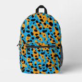 Trendy kleurrijke luipaard patroon en naam bedrukte rugzak (Voorkant)
