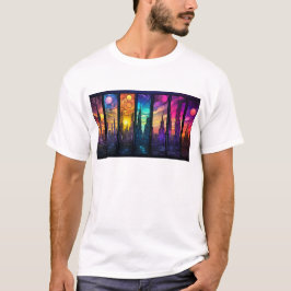 Trendy kleurrijke Mannen basic T-shirt