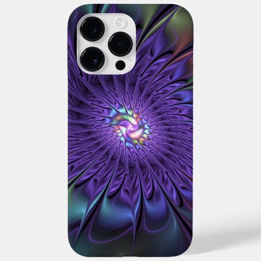 Trendy Kleurrijke Moderne Abstracte Fractale Bloem Case-Mate iPhone Case (Achterkant)