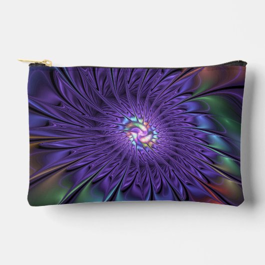 Trendy Kleurrijke Moderne Abstracte Fractale Bloem Etui (Voorkant)