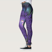Trendy Kleurrijke Moderne Abstracte Fractale Bloem Leggings (Links)
