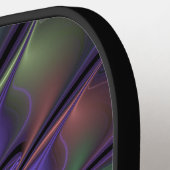 Trendy Kleurrijke Moderne Abstracte Fractale Bloem Pickleball Paddle (Links Detail)