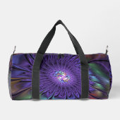 Trendy Kleurrijke Moderne Abstracte Fractale Bloem Plunjezak (Achterkant)