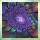 Trendy Kleurrijke Moderne Abstracte Fractale Bloem Raamsticker (Vel 3)