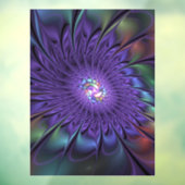 Trendy Kleurrijke Moderne Abstracte Fractale Bloem Raamsticker (Vel 3)