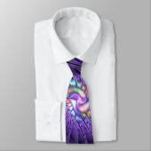 Trendy Kleurrijke Moderne Abstracte Fractale Bloem Stropdas (Gebonden)
