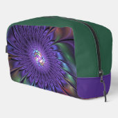 Trendy Kleurrijke Moderne Abstracte Fractale Bloem Toilettasje (Rechterhoek)