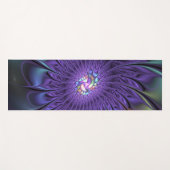 Trendy Kleurrijke Moderne Abstracte Fractale Bloem Yogamat (Voorkant (horizontaal))