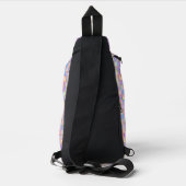 Trendy Kleurrijke Moderne Tegels Gepersonaliseerde Sling Bag (Achterkant)