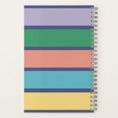 Trendy kleurrijke monogrammed volledige naam notit notitieboek (Achterkant)