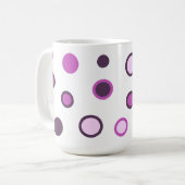 Trendy kleurrijke Polka Dot Coffee Cup Koffiemok (Voorkant links)