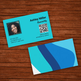 Trendy Kleurrijke QR Code foto Visitekaartje