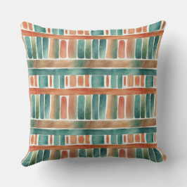 Trendy Kleurrijke Rainbow Stripes Waterverf Throw Buitenkussen