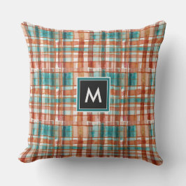 Trendy Kleurrijke Regenboog Tartan Pattern Waterve Buitenkussen