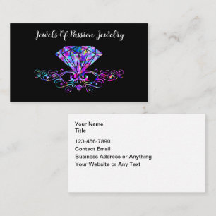 Trendy Kleurrijke Sieraden Thema Visitekaartjes