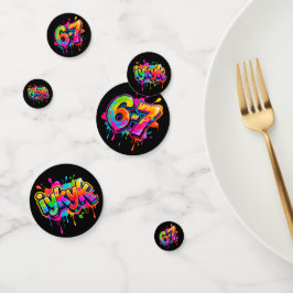 Trendy Kleurrijke Tienerfeest IYKYK 6-7 67 Confett Confetti