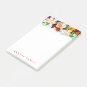 Trendy kleurrijke Waterverf bloemenboeket Post-it® Notes (Schuin)