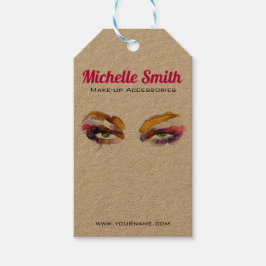 Trendy Kleurrijke Waterverf Oog Make-up Artiest Cadeaulabel