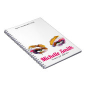 Trendy Kleurrijke Waterverf Oog Make-up Artiest Notitieboek (Rechterzijde)