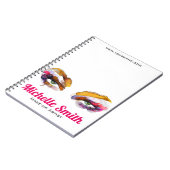 Trendy Kleurrijke Waterverf Oog Make-up Artiest Notitieboek (Linkerzijde)