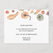 Trendy Kleurrijke Waterverf Pompoen | Herfst Stemm Uitnodiging Briefkaart (Achterkant)