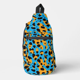 Trendy Kleurrijke Wild Leopard Patroon Naam Sling Bag