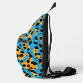 Trendy Kleurrijke Wild Leopard Patroon Naam Sling Bag (Rechts)