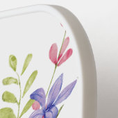 Trendy Kleurrijke Wildbloemen met Monogram Pickleball Paddle (Links Detail)