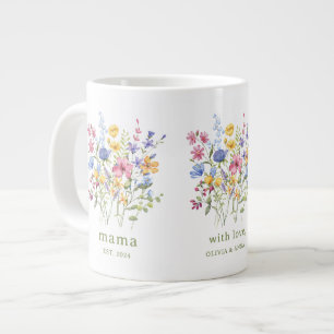 Trendy kleurrijke wilde bloemen   Mama Grote Koffiekop