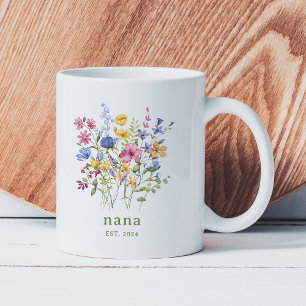 Trendy kleurrijke wilde bloemen   Nana Koffiemok