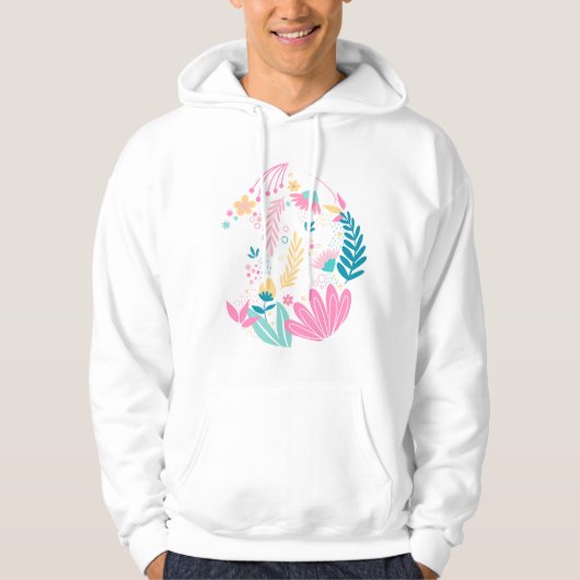 Trendy kleurrijke Wildflower Gift Hoodie (Voorkant)