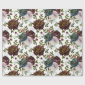 Trendy Kleurstellingen Bloemmotief Cadeaupapier (Vlak)