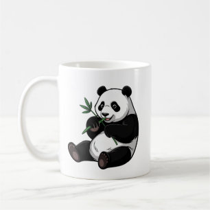 Trendy Knuffel Panda Beer Met Groene Bamboe Koffiemok