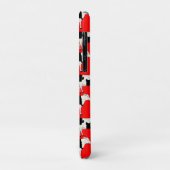 Trendy Koe Editable Monogram Red Iphone case (Achterkant/links)