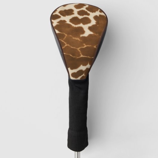 Trendy Koe Faux Leather Elegant Collectie Golfheadcover (Voorkant)
