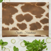 Trendy Koe Faux Leather Elegant Collectie Theedoek (Gevouwen)