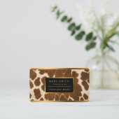 Trendy Koe Faux Leather Elegant Collectie Visitekaartje (Staand voorkant)