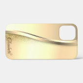 Trendy Koel Goud Glitter - Persoonlijk Case-Mate iPhone Case (Achterkant (horizontaal))
