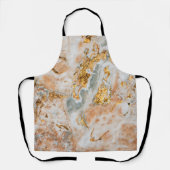 Trendy Koel Marmer Goud Touch Schort (Voorkant)